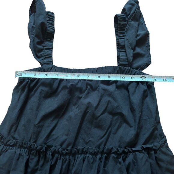 Madewell Marnay Flutter Sleeve Mini Dress Black- Size XS - Picture 7 of 9